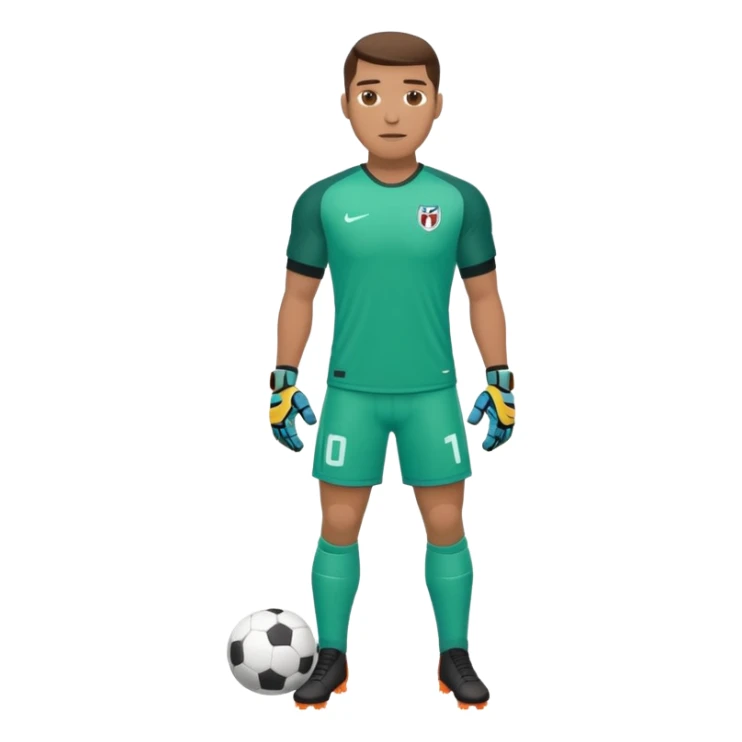 soccer goalkeeper full body and football boots sticker