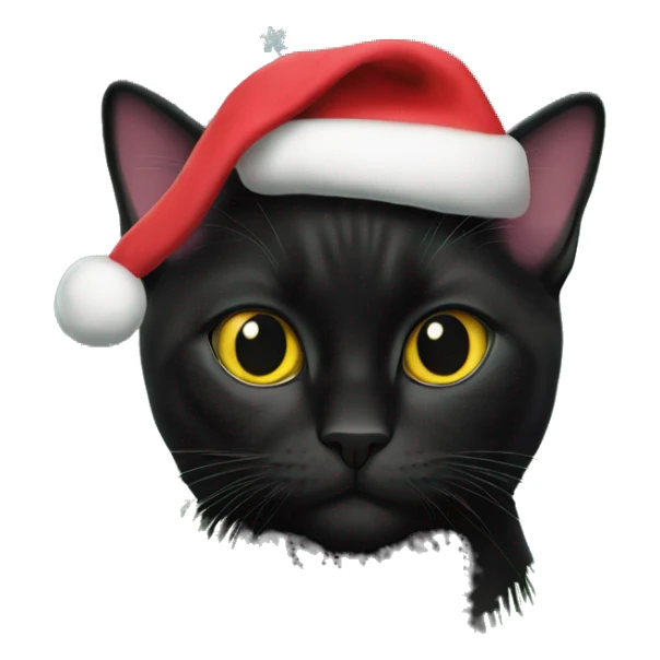 A bombay Cat in the christmas tree whith santa claudia sticker