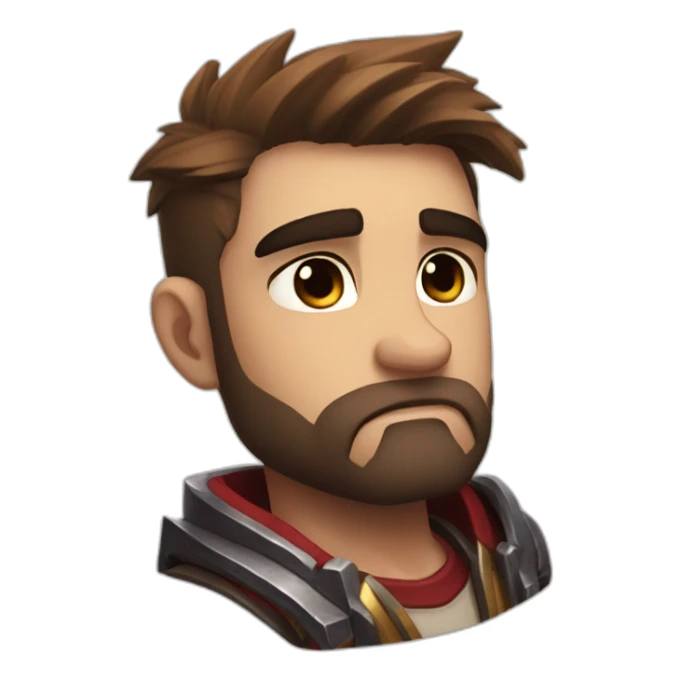sad darius from league of legends sticker