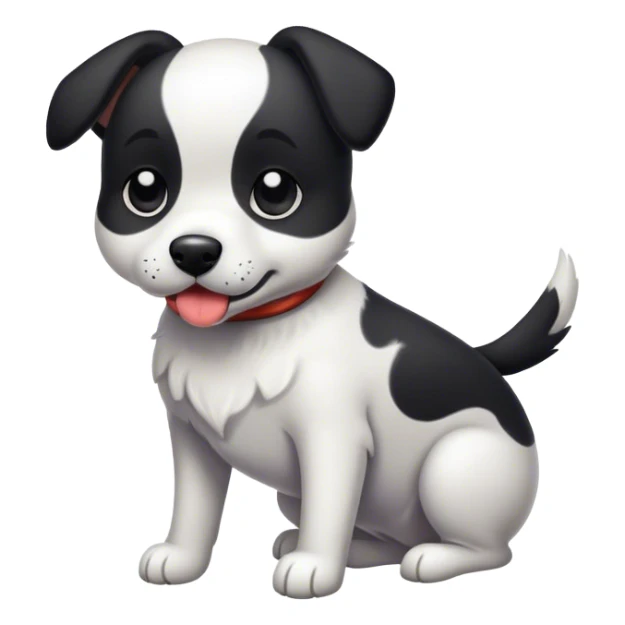 Black and white shit zuh dog playing  sticker