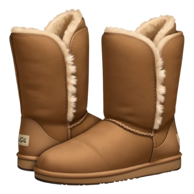 pair of comfy furry low uggs sticker