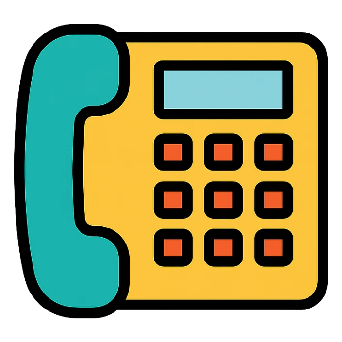 modern telephone icon, simple and clear, suitable for UI use sticker