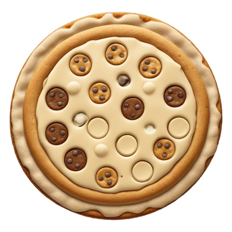 White chocolate chip chips ahoy cookie no face less pizza shaped sticker