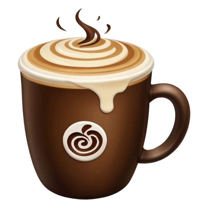 Coffee latte color  creamy and dark brown sticker