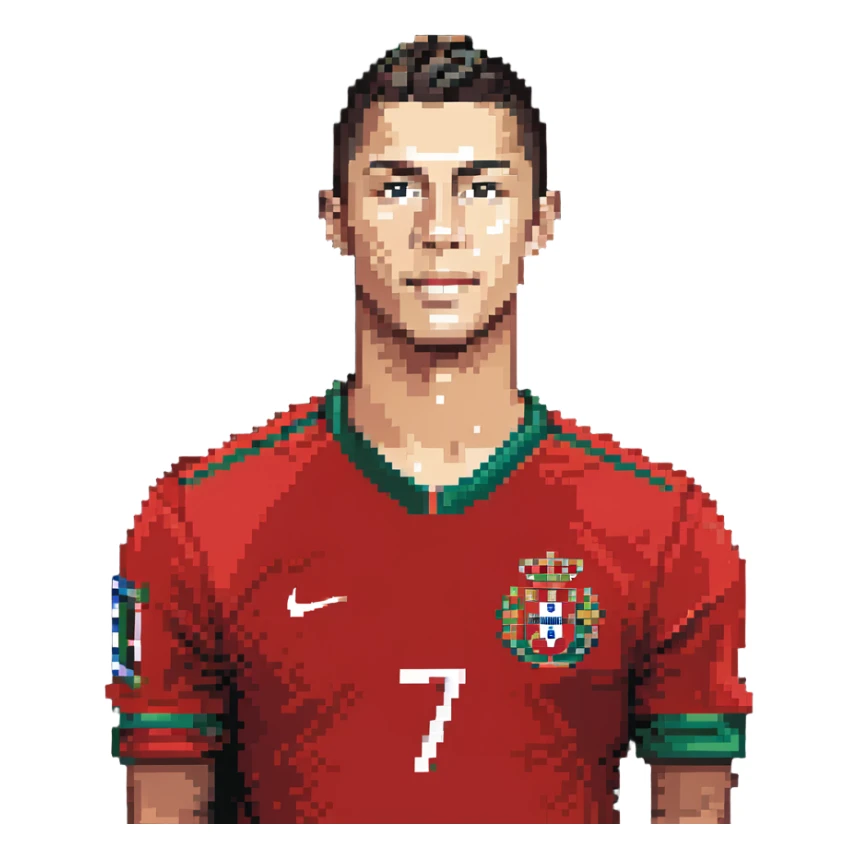 Cristiano Ronaldo soccer player in Portugal jersey sticker