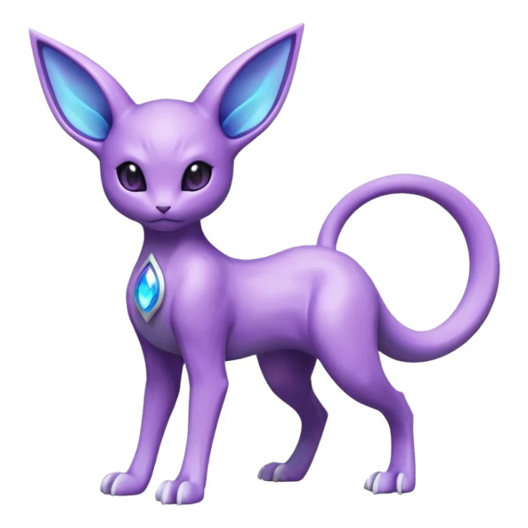 Mewtwo-Lunala-Espeon-Fakémon-hybrid-creature (full body)  sticker