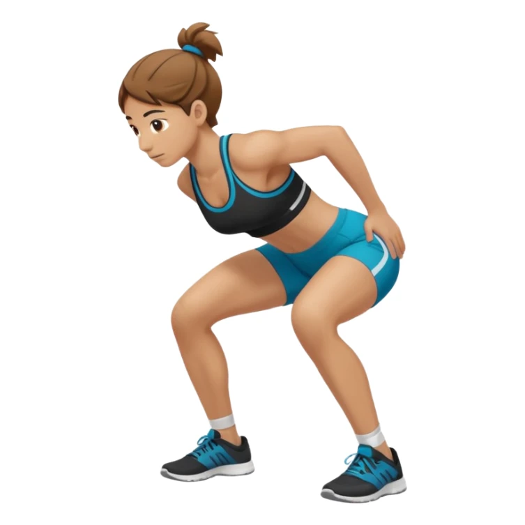 persona haciendo burpees sticker