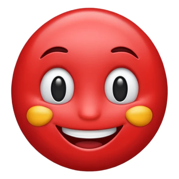 A red colour high quality 3d emoji sticker