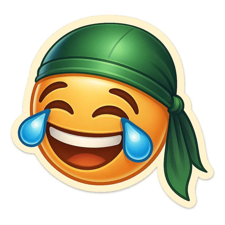 lol face laughing crying
Change His durag To Green sticker