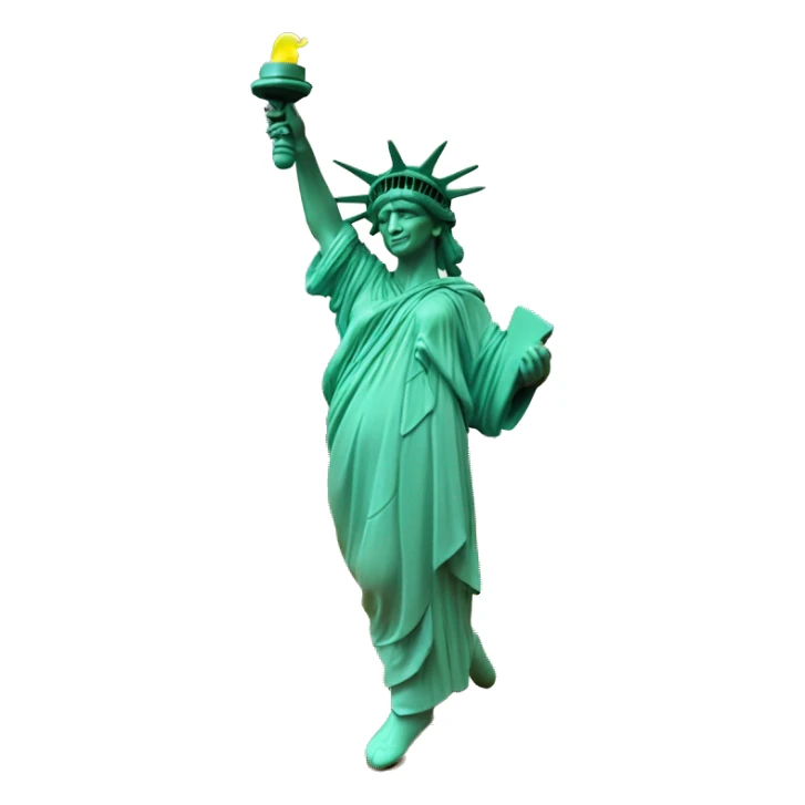 The Statue of Liberty is dancing in the dance studio sticker