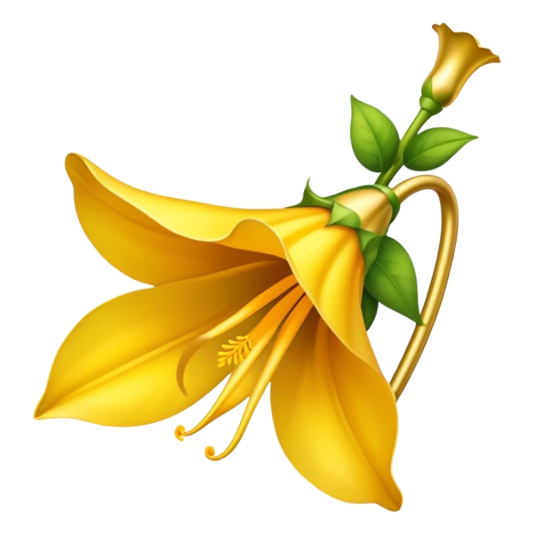 golden trumpet flower sticker