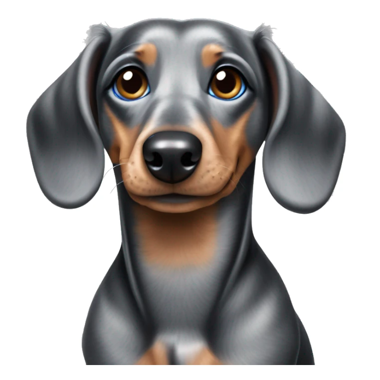 Grey and black dapple dachshund blue eyes sticker