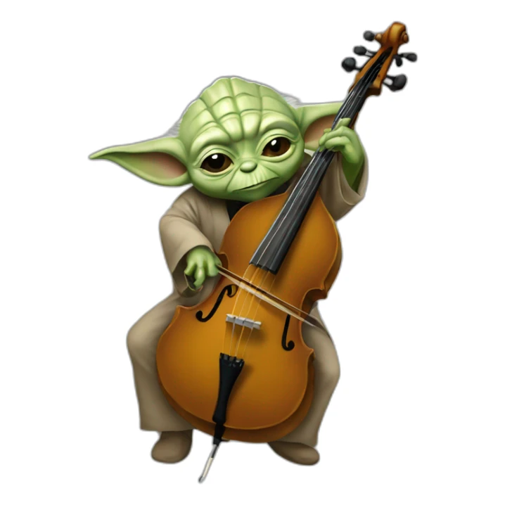 yoda-playing-upright-bass sticker