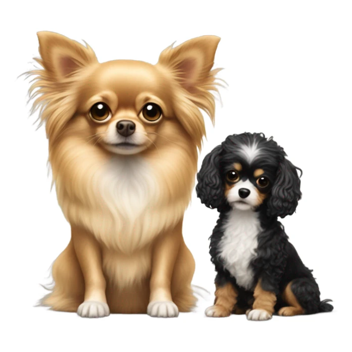 Long hair, Chihuahua and a poodle sticker