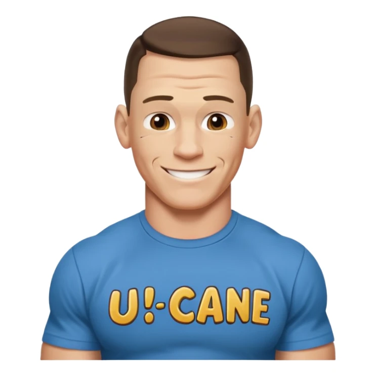 John cena emoji wearing t-shirt u cant c me sticker