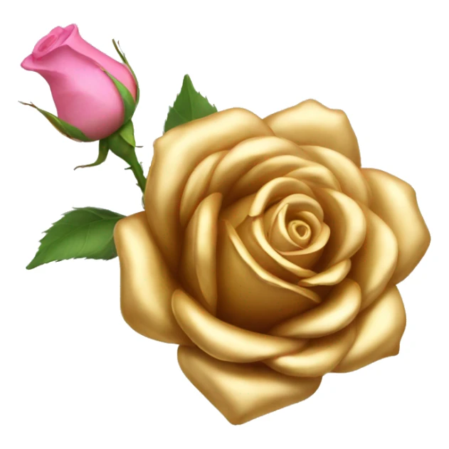 Golden rose with pink tipped petals  sticker