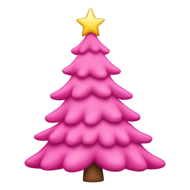 Pink Christmas tree  sticker