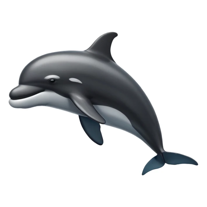 Realistic cinematic black and white pilot whale sticker