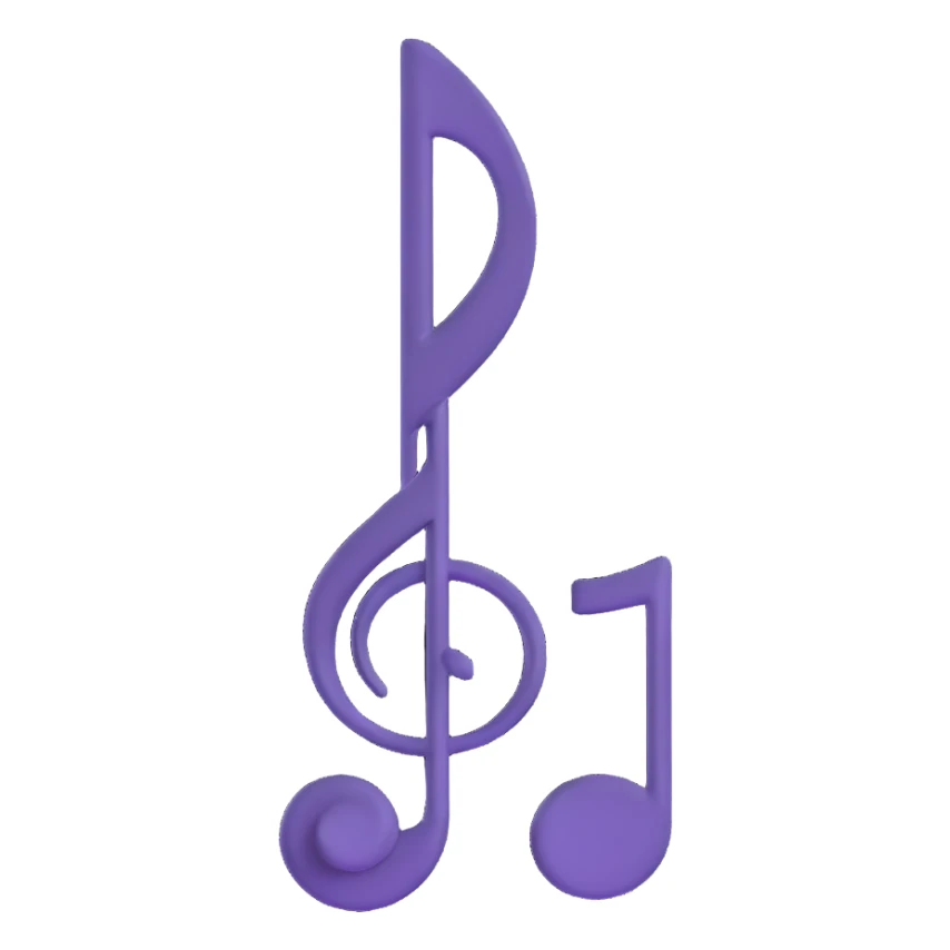 vibrant and playful musical note sticker