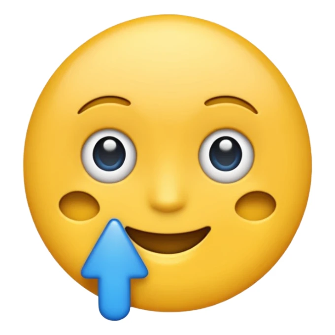 Crie um emoji da letra A na cor amarelo dentro de um círculo azul sticker
