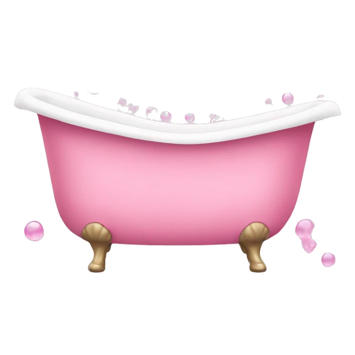 Pink Bath tub with lots of bubbles  sticker
