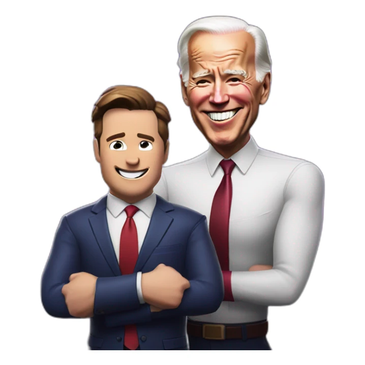 Joe biden beating elon musk in fortnite sticker