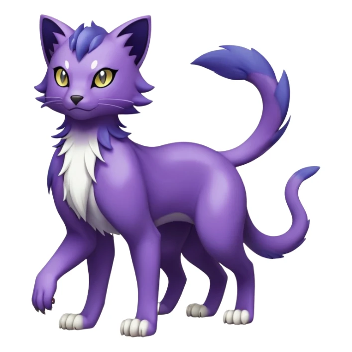 Liepard-Delcatty-Pokémon-Fakémon-hybrid-creature (full body) sticker