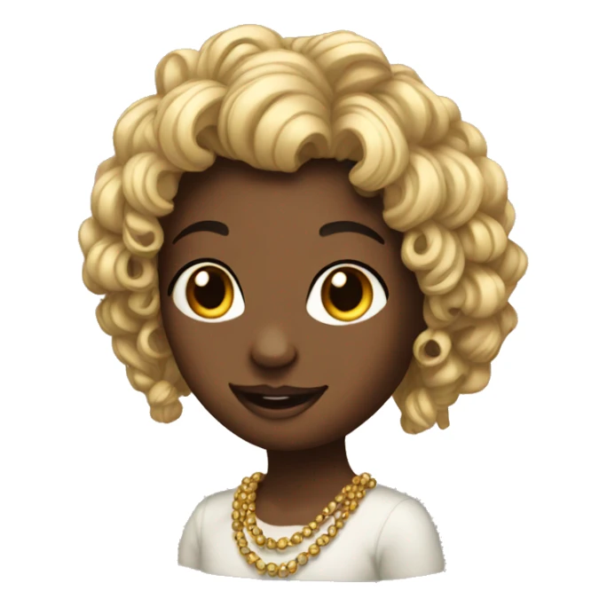 Light beauty with hair beads  sticker