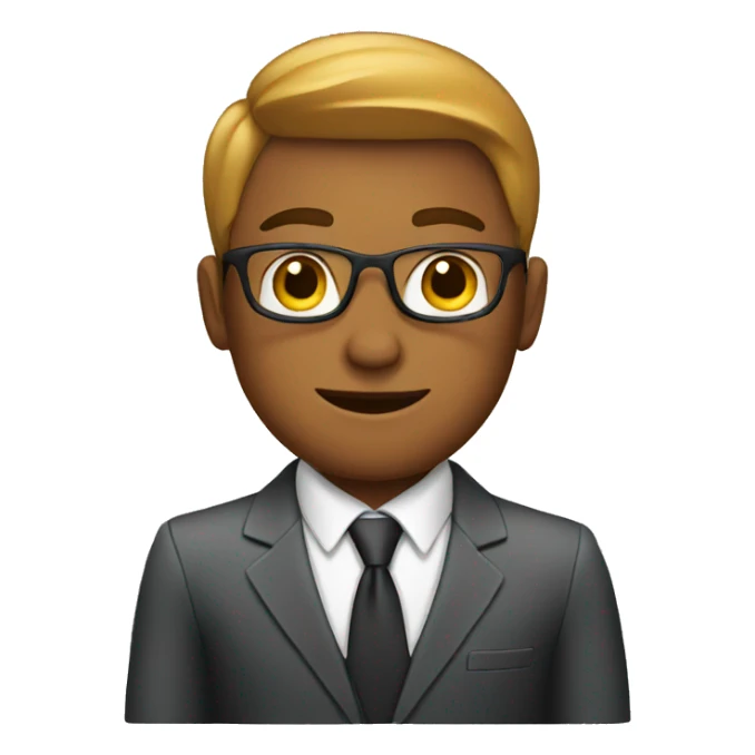 young businessman in a chair sticker