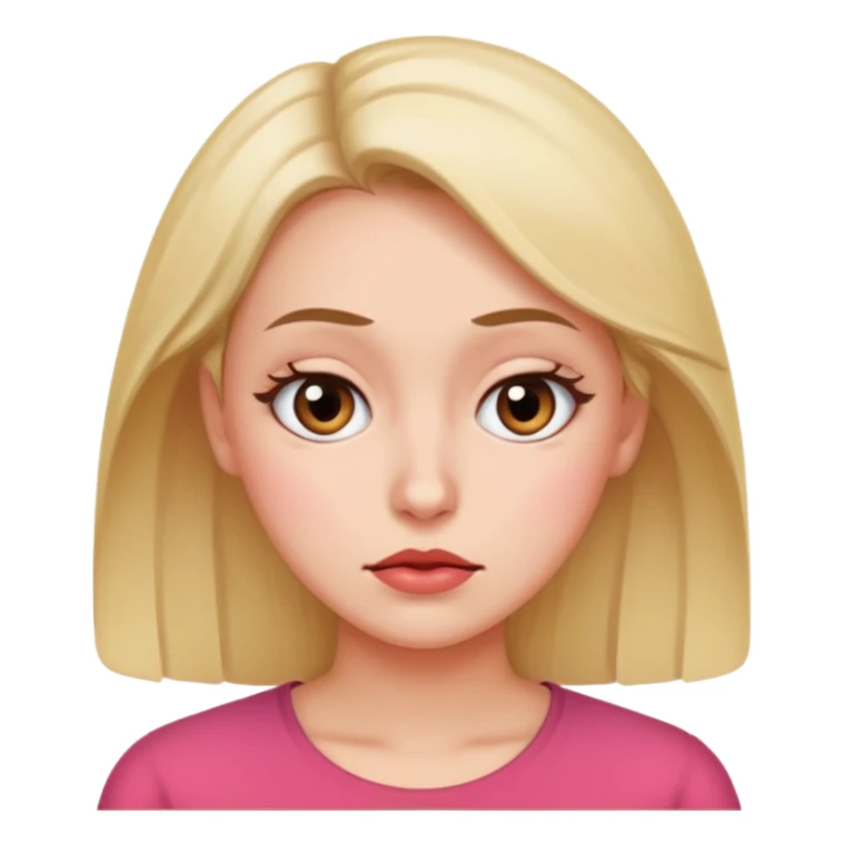 blushing& pretending to be uninterested by rolling eyes sticker