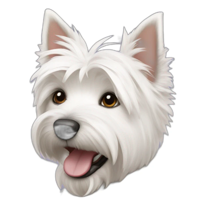 A female west highland white terrier sticker