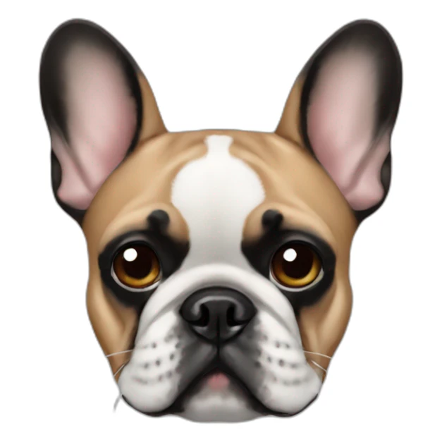 fawn french bulldog black mask sticker