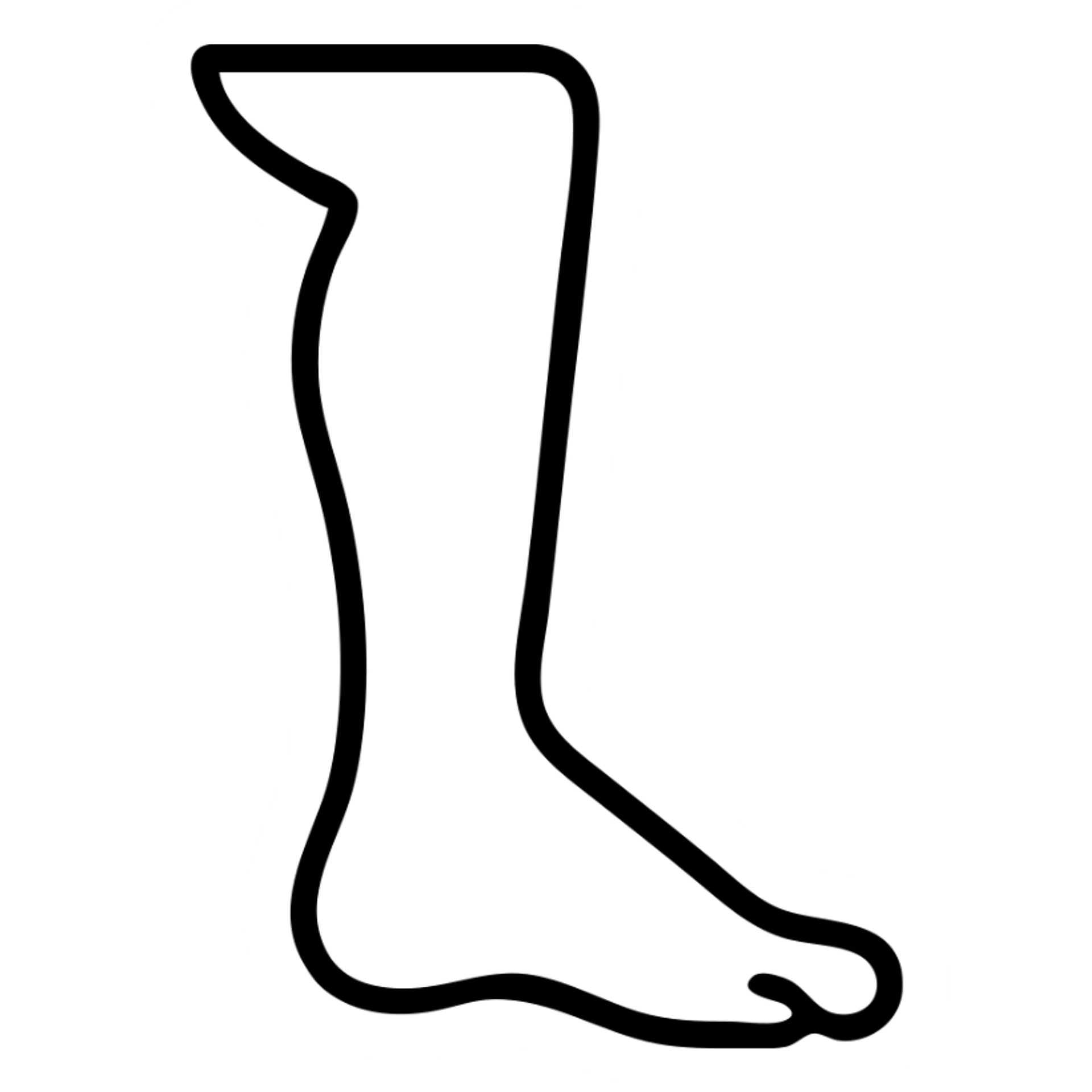 Outline icon of human leg and foot sticker