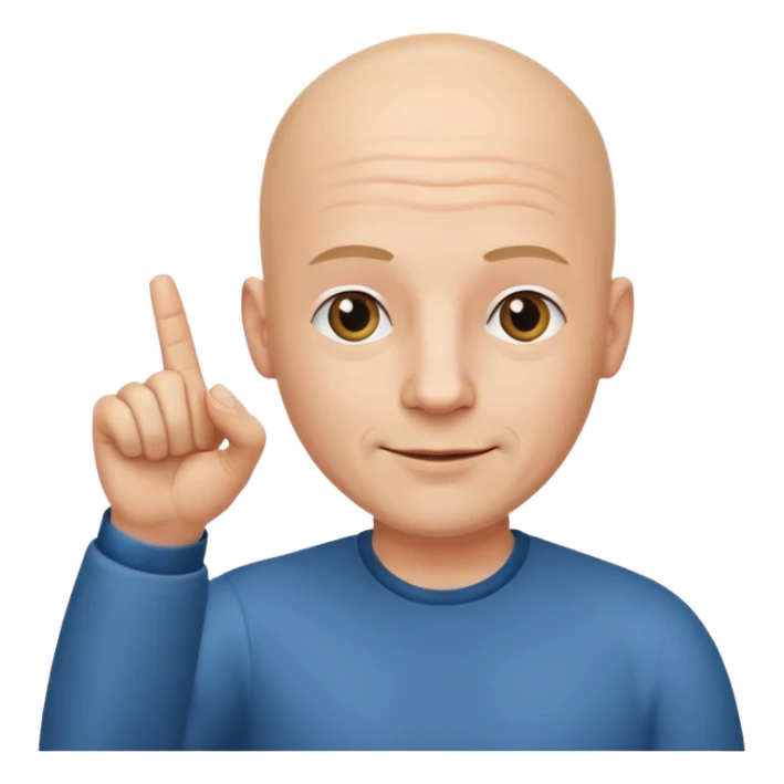 AVATAR DE UM CARECA COM O DEDO LEVANTADO DANDO LEGAL sticker