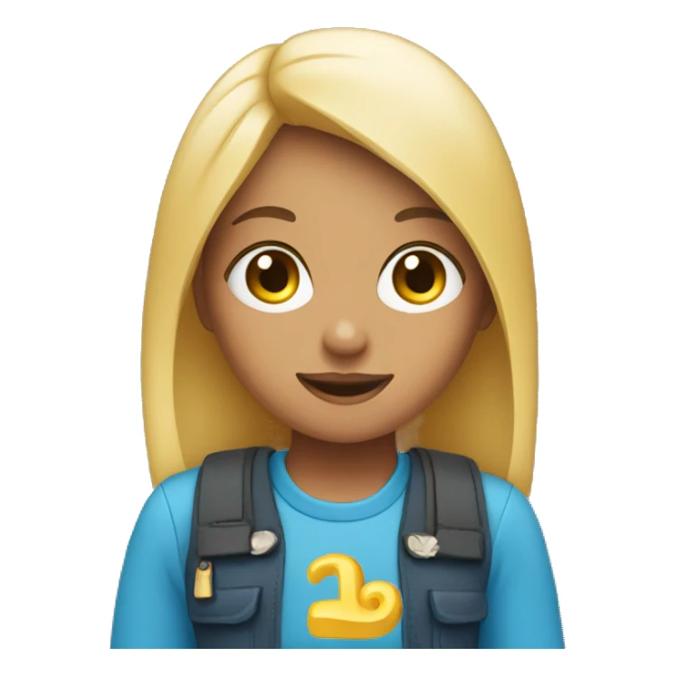 girl with twinkl symbols style sticker