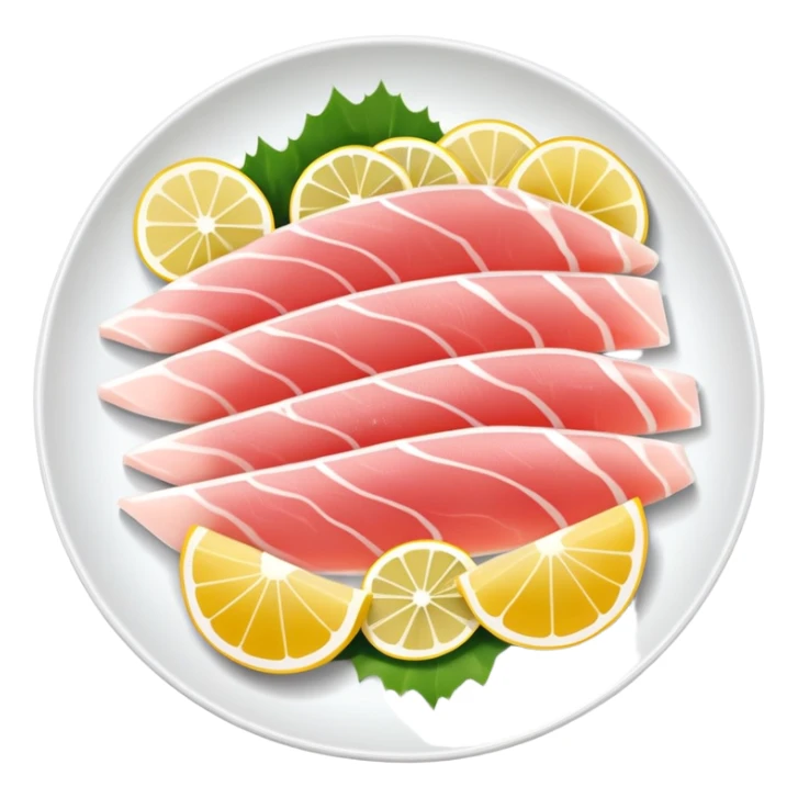 Plate of yellowtail sashimi  sticker