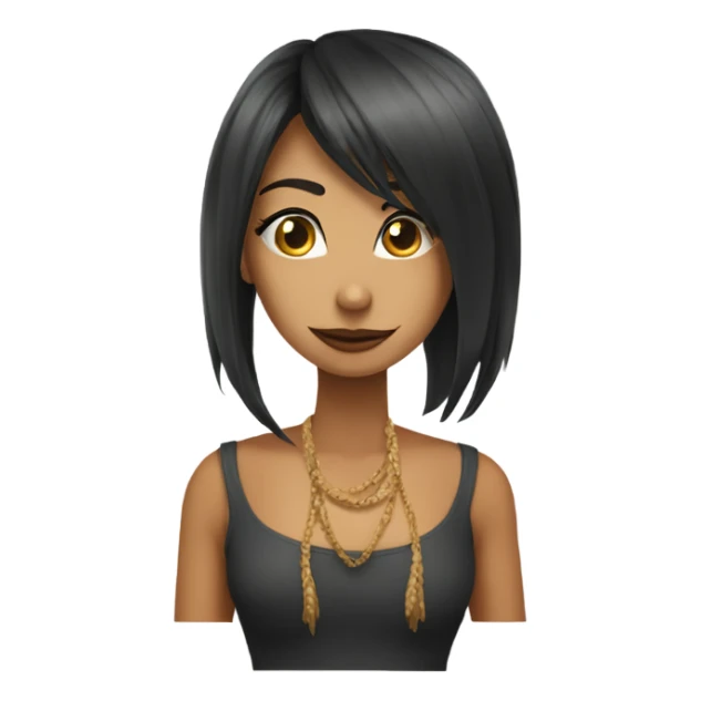 Garota gótica com franja sticker