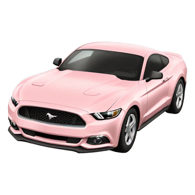 Light pink mustang sports car sticker