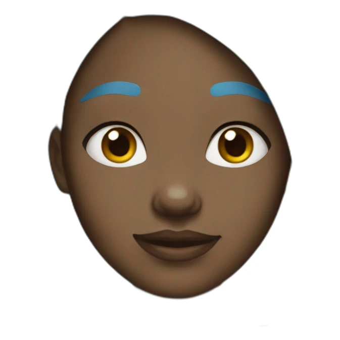 Black Girl with wrinkles and blue hair sticker