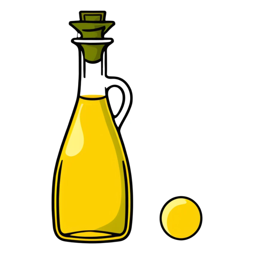 Olive oil bottle, Mediterranean anti-inflammatory ingredient sticker