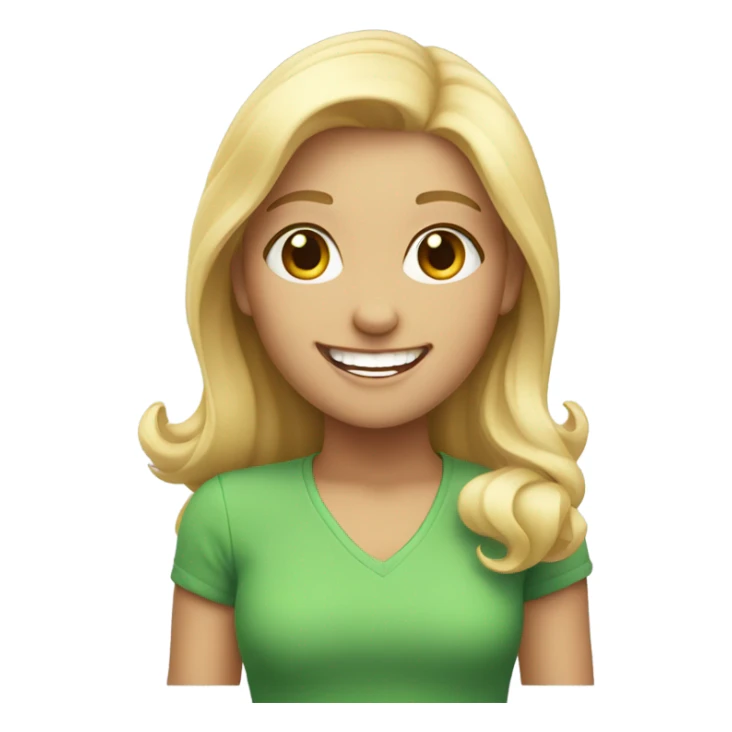Blonde girl smile sticker