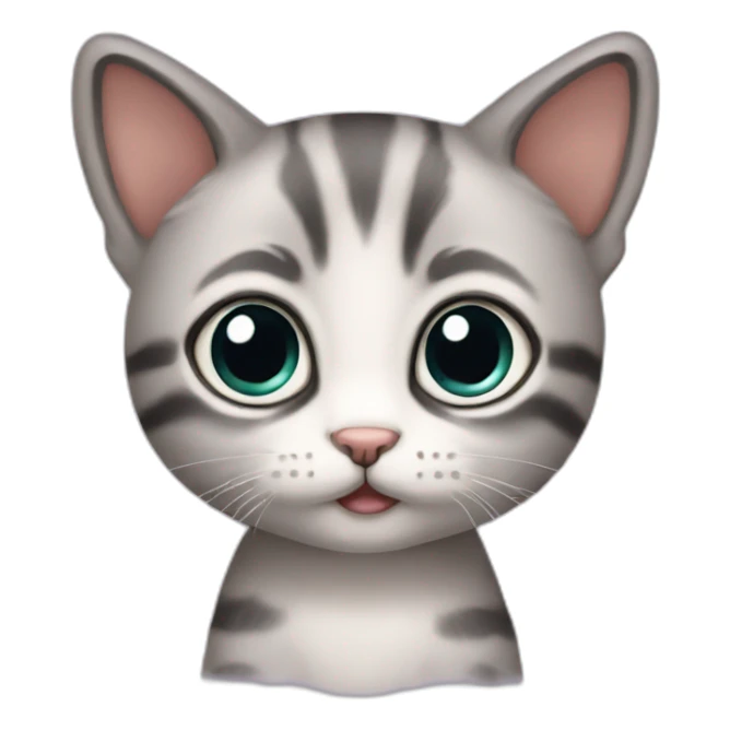 Baby cat with big eyes sticker
