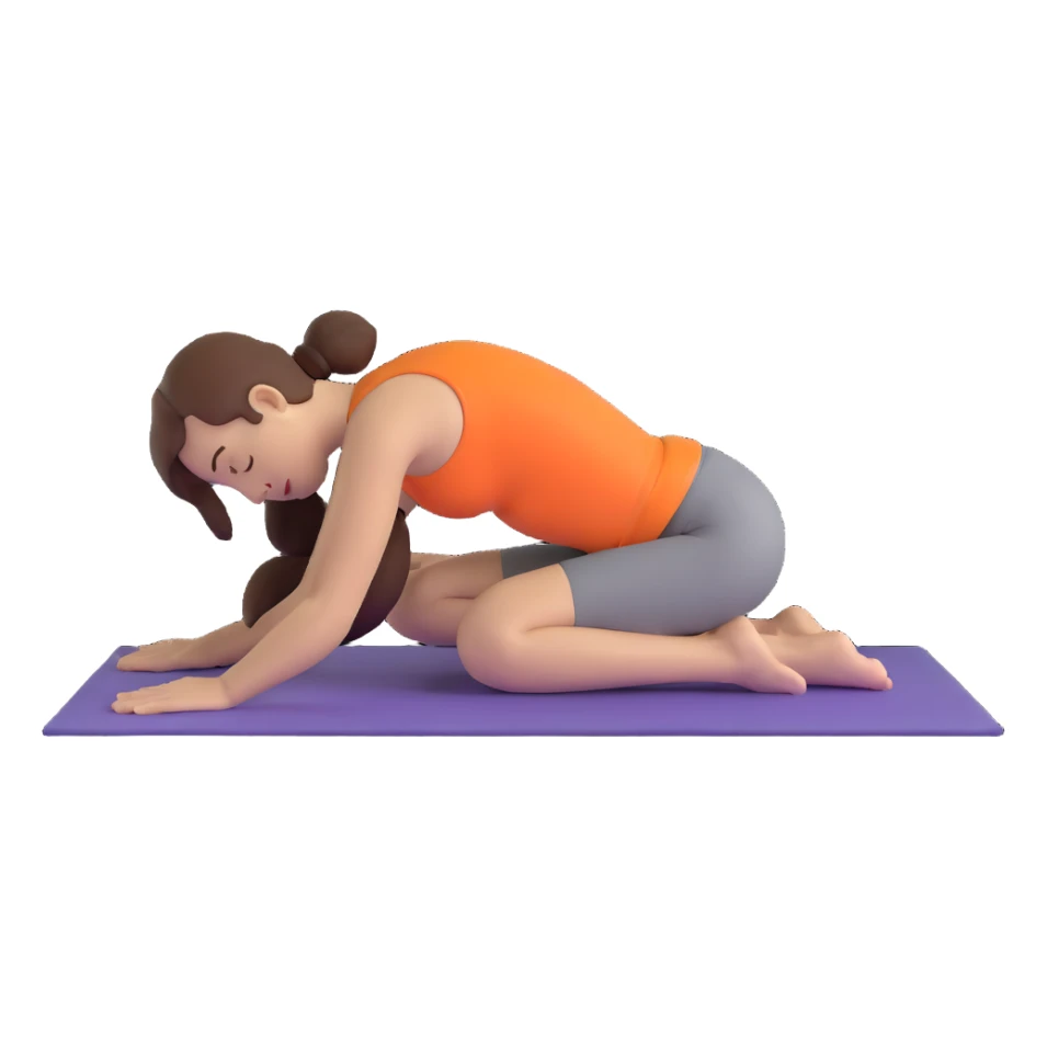 person in downward dog yoga pose sticker