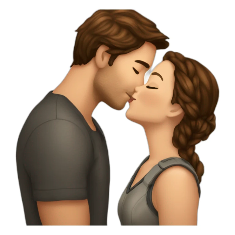 Katniss Everdeen kissing Gale Hawtorne sticker