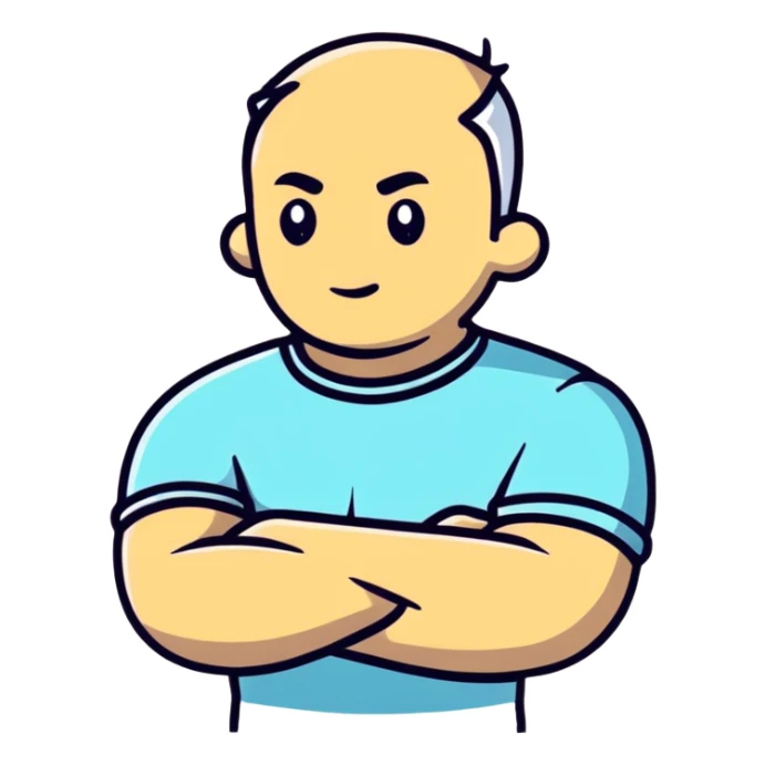 Man with crossed arms  sticker