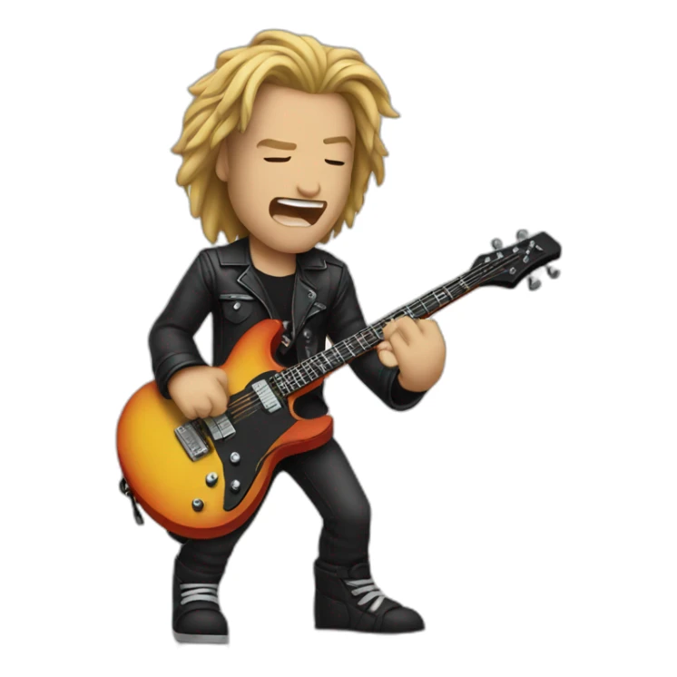 metal guitarist sticker