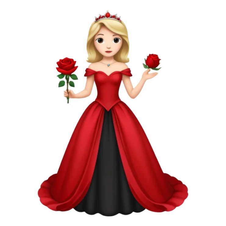 Red rose princess full body sticker