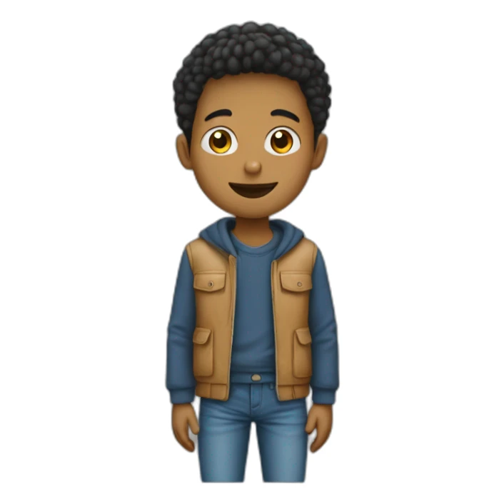 Un garçon qui a un bobo dans les jous sticker