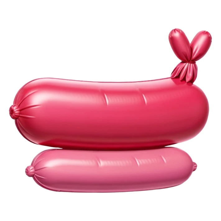   jeff koons style inflatable abstract SPAM MEAT  sausage art sculpture  sticker