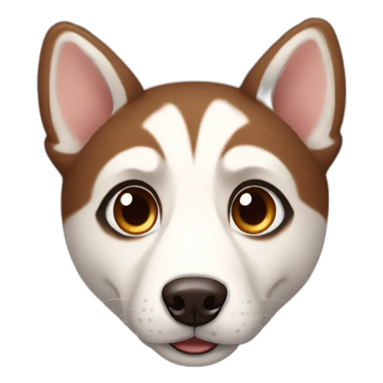 Dog Disney brown with white husky with with eyes sticker